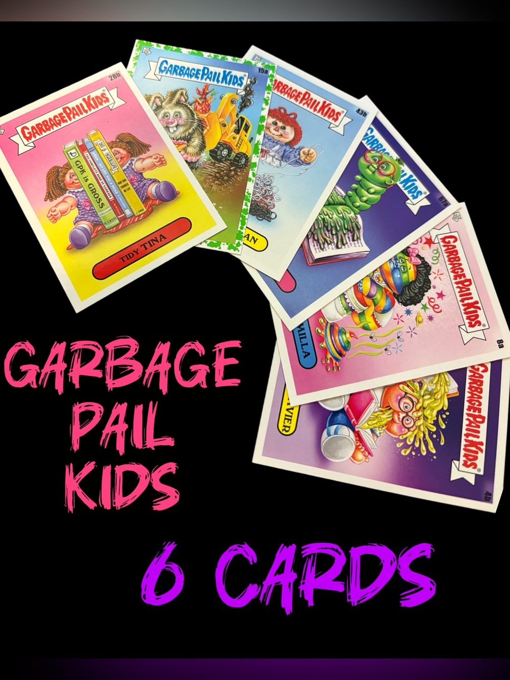 Garbage Pail Kids - 6 Sticker Cards NEW 2022